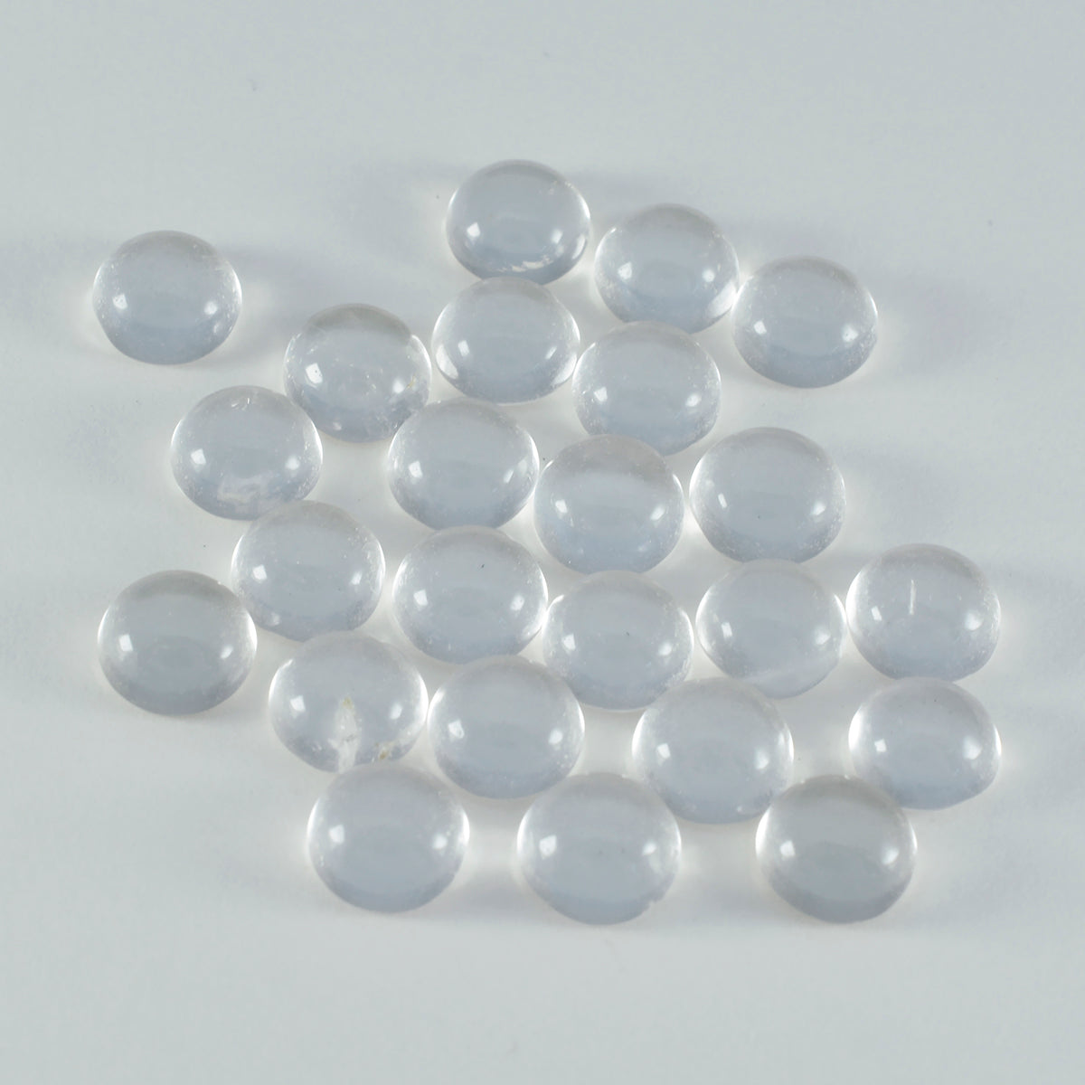 Crystal Quartz 1PC Large 10x10 MM Round Cabochon White Fine semi Precious Gems Image secondaire du produit