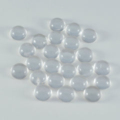 Crystal Quartz 1PC Large 10x10 MM Round Cabochon White Fine semi Precious Gems