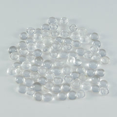 Crystal Quartz 10PC Tiny 3x3 MM Round Cabochon White Brilliant semi Precious Precious Gemstone