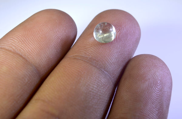 Crystal Quartz 10PC Tiny 3x3 MM Round Cabochon White Brilliant semi Precious Precious Gemstone