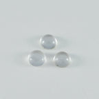 Crystal Quartz 10PC Tiny 4x4 MM Round Cabochon White Sparkling semi Precious Gems