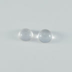 Crystal Quartz 1PC Medium 9x9 MM Round Cabochon White Shine semi Precious Precious Gemstone