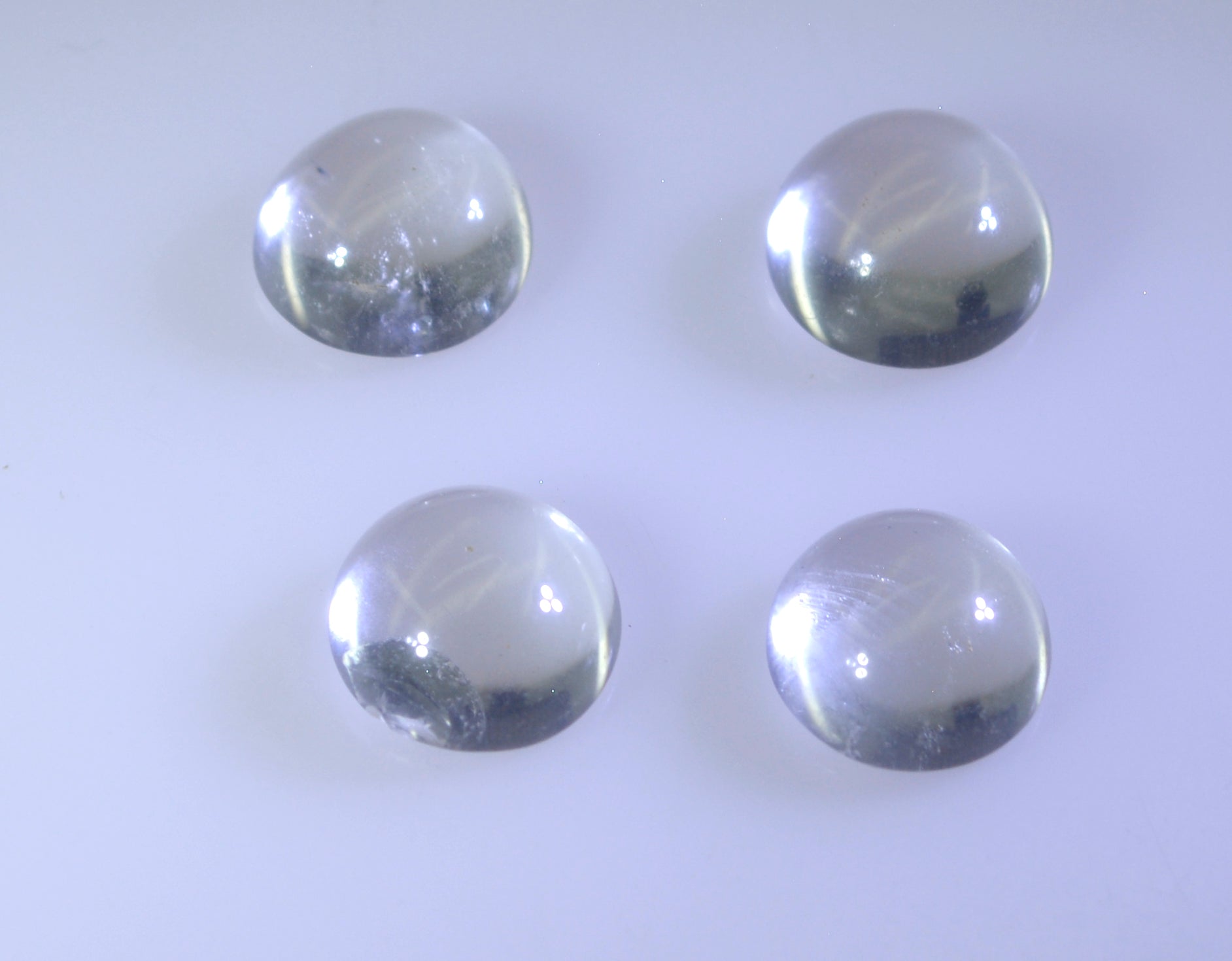 Crystal Quartz 1PC Medium 9x9 MM Round Cabochon White Shine semi Precious Precious Gemstone