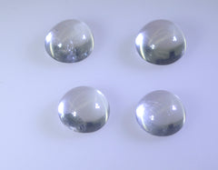Crystal Quartz 1PC Medium 9x9 MM Round Cabochon White Shine semi Precious Precious Gemstone