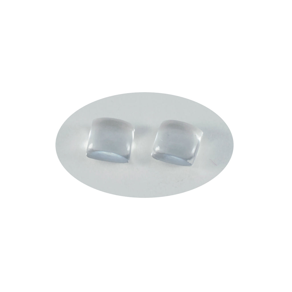 Crystal Quartz 1PC Small 7x7 MM Square Cabochon White Natural semi Precious Semi Precious Gemstone