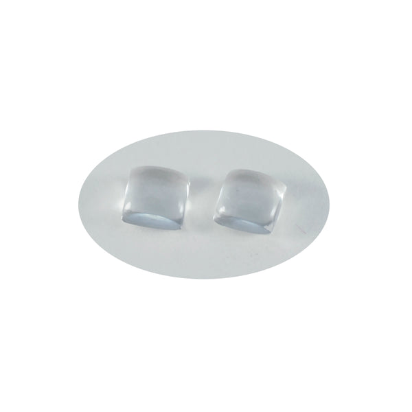 Crystal Quartz 1PC Small 7x7 MM Square Cabochon White Natural semi Precious Semi Precious Gemstone