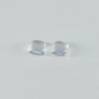 Crystal Quartz 1PC Small 7x7 MM Square Cabochon White Natural semi Precious Semi Precious Gemstone