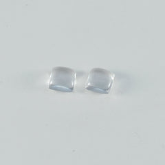 Crystal Quartz 1PC Small 7x7 MM Square Cabochon White Natural semi Precious Semi Precious Gemstone