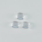 Crystal Quartz 1PC Small 8x8 MM Square Cabochon White Genuine semi Precious Precious Gemstone