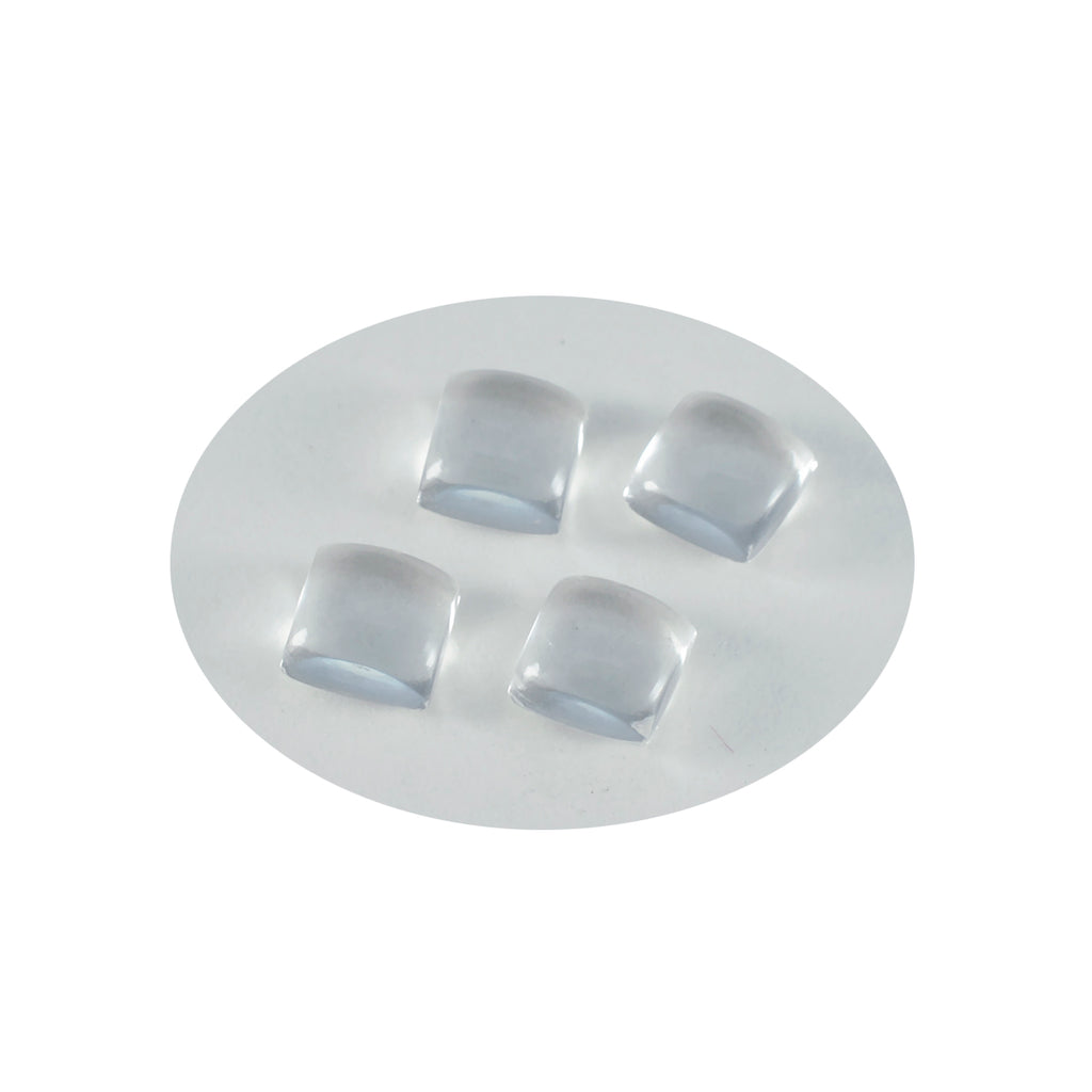 Crystal Quartz 1PC Medium 9x9 MM Square Cabochon White Superior semi Precious Gems