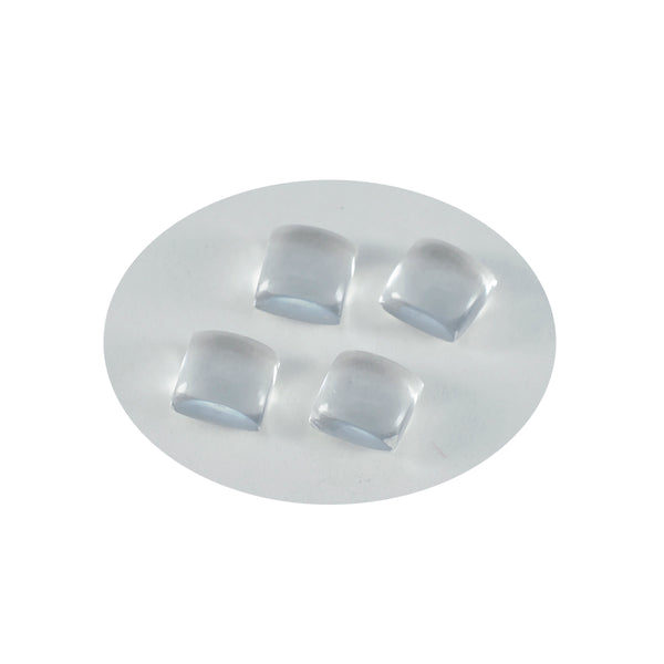 Crystal Quartz 1PC Medium 9x9 MM Square Cabochon White Superior semi Precious Gems