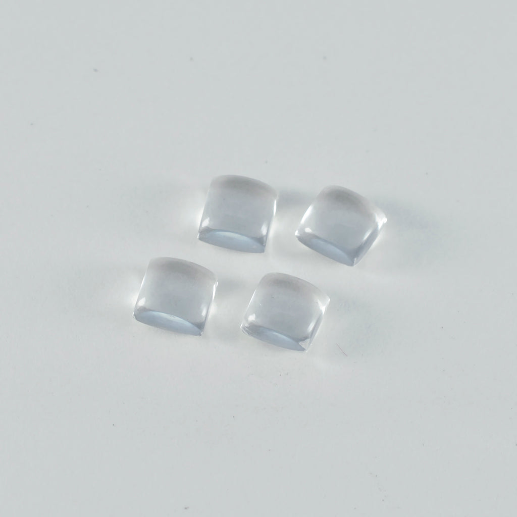 Crystal Quartz 1PC Medium 9x9 MM Square Cabochon White Superior semi Precious Gems