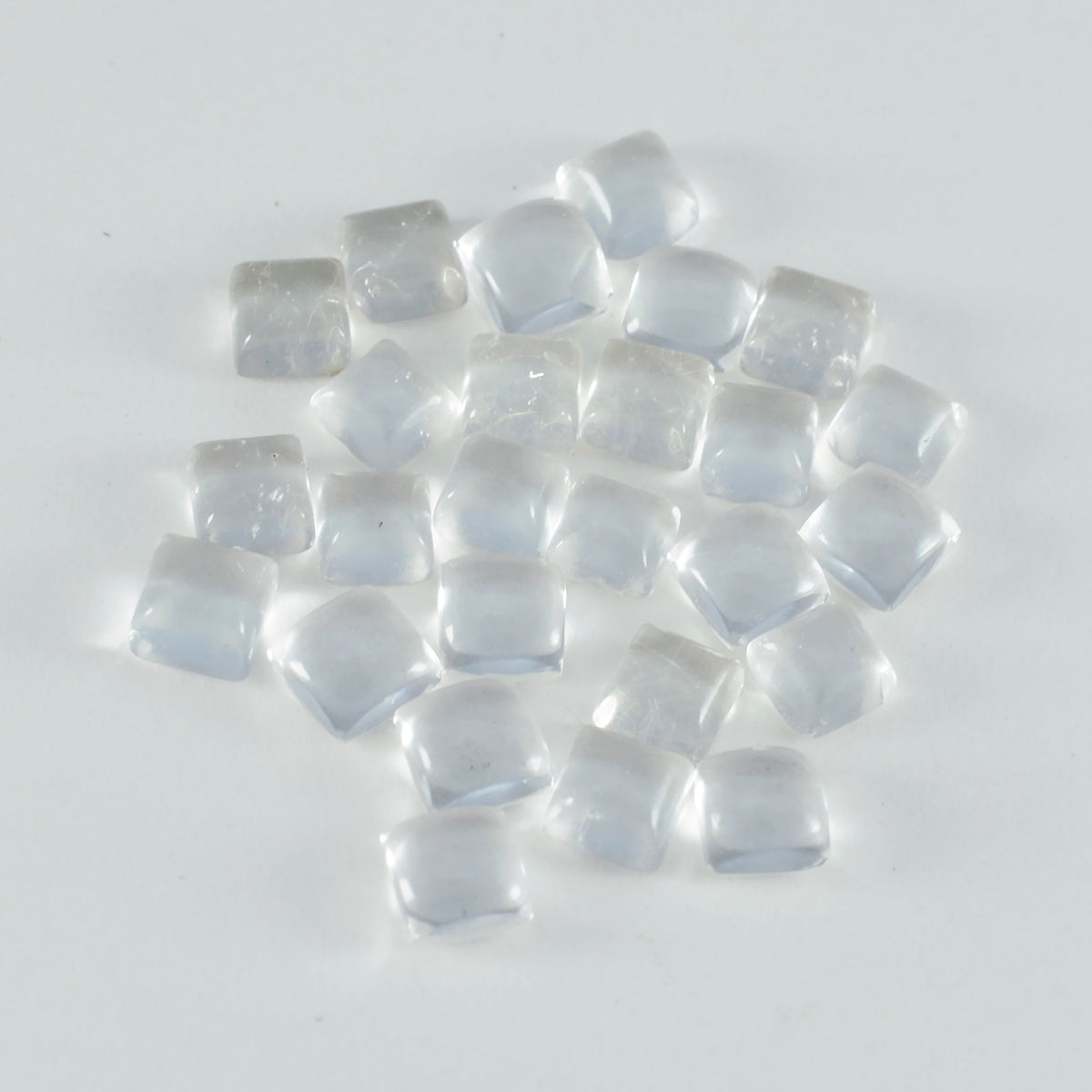 Crystal Quartz 1PC Large 11x11 MM Square Cabochon White Fiery semi Precious Loose Gemstone Main image