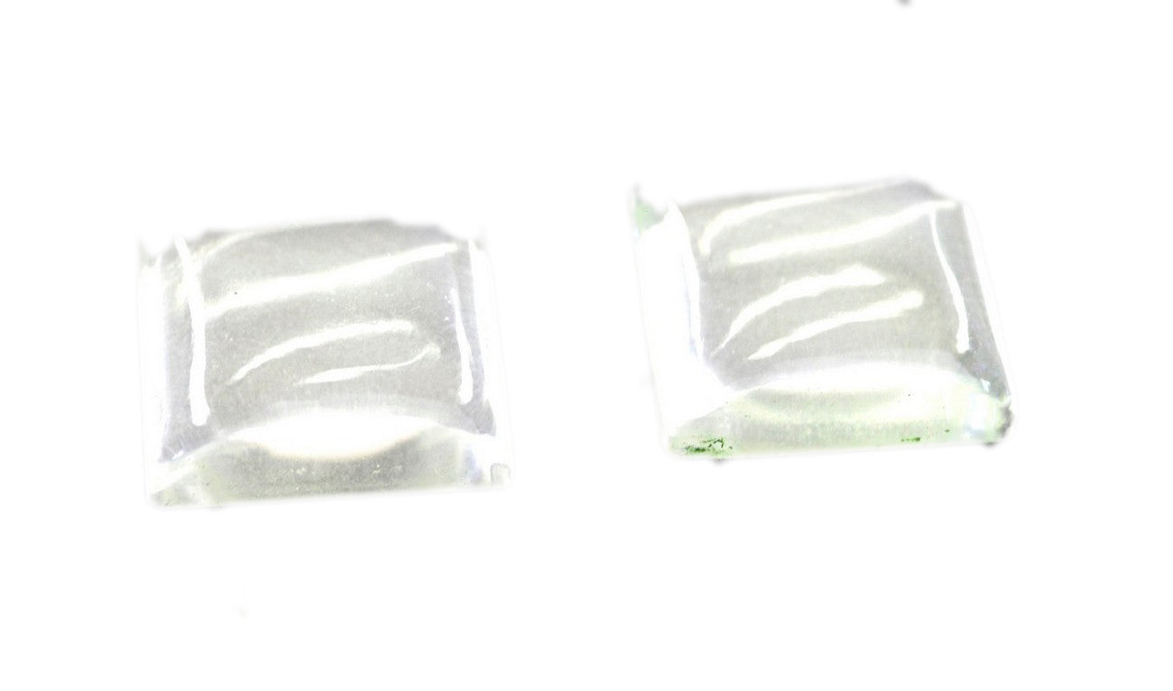 Crystal Quartz 10PC Tiny 3x3 MM Square Cabochon White Lustrous semi Precious Gems