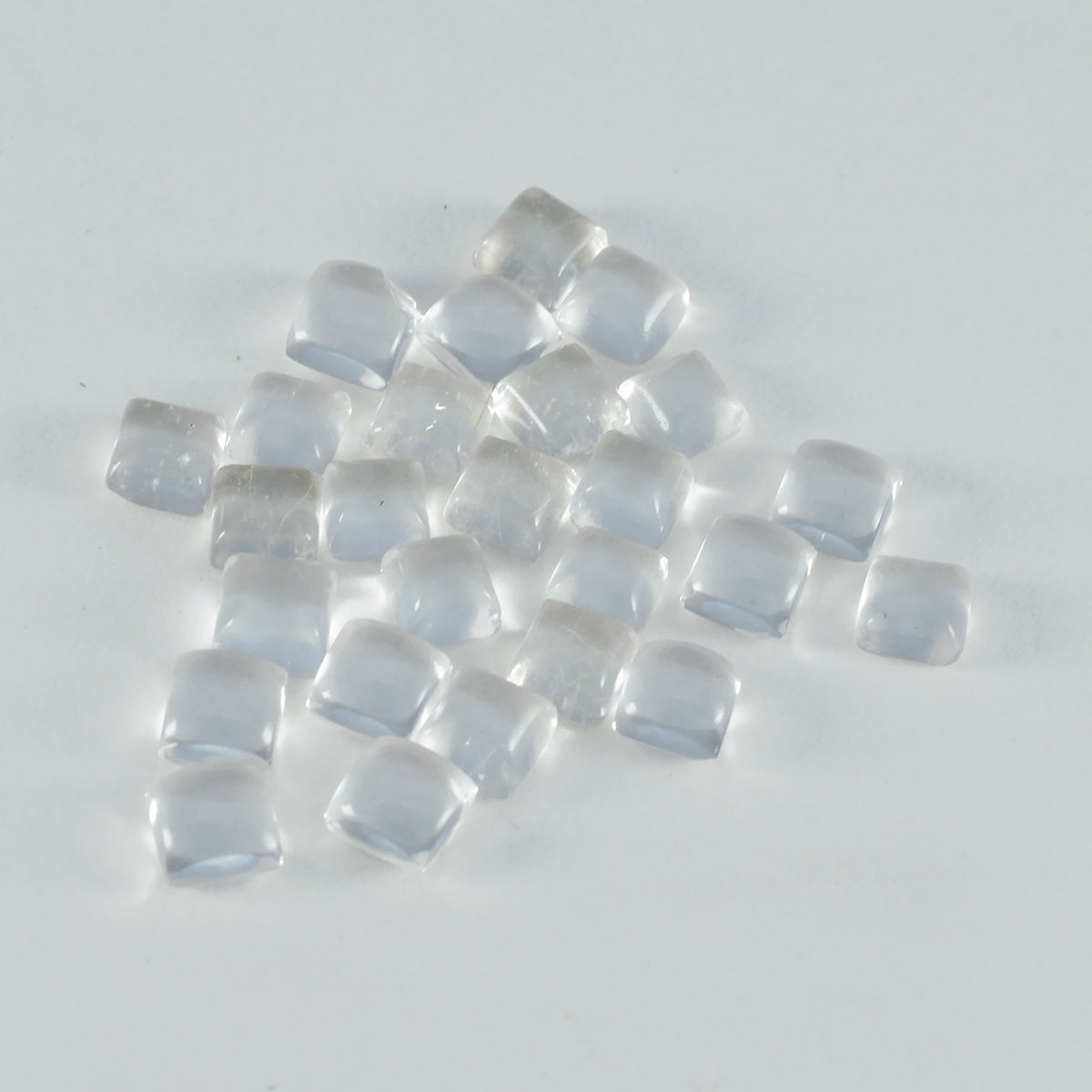 Crystal Quartz 1PC Tiny 6x6 MM Square Cabochon White High Quality semi Precious Loose Gemstones