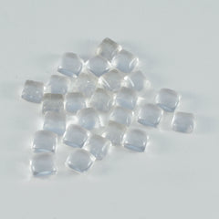 Crystal Quartz 1PC Tiny 6x6 MM Square Cabochon White High Quality semi Precious Loose Gemstones
