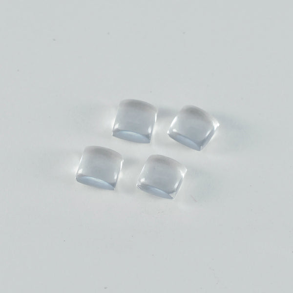 Crystal Quartz 1PC Small 8x8 MM Square Cabochon White Genuine semi Precious Precious Gemstone