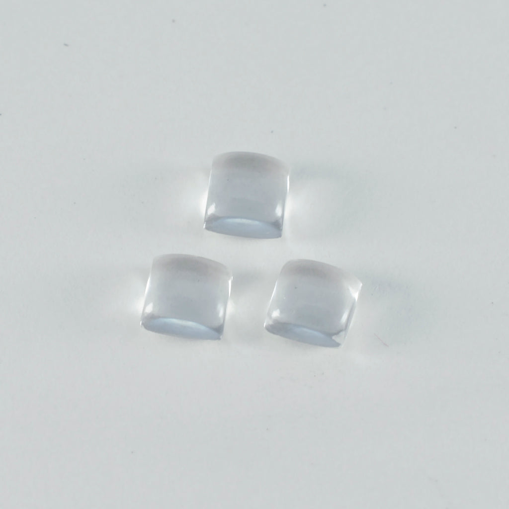 Crystal Quartz 1PC Medium 9x9 MM Square Cabochon White Superior semi Precious Gems