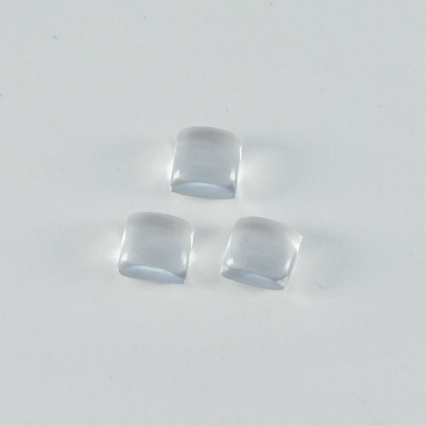 Crystal Quartz 1PC Medium 9x9 MM Square Cabochon White Superior semi Precious Gems