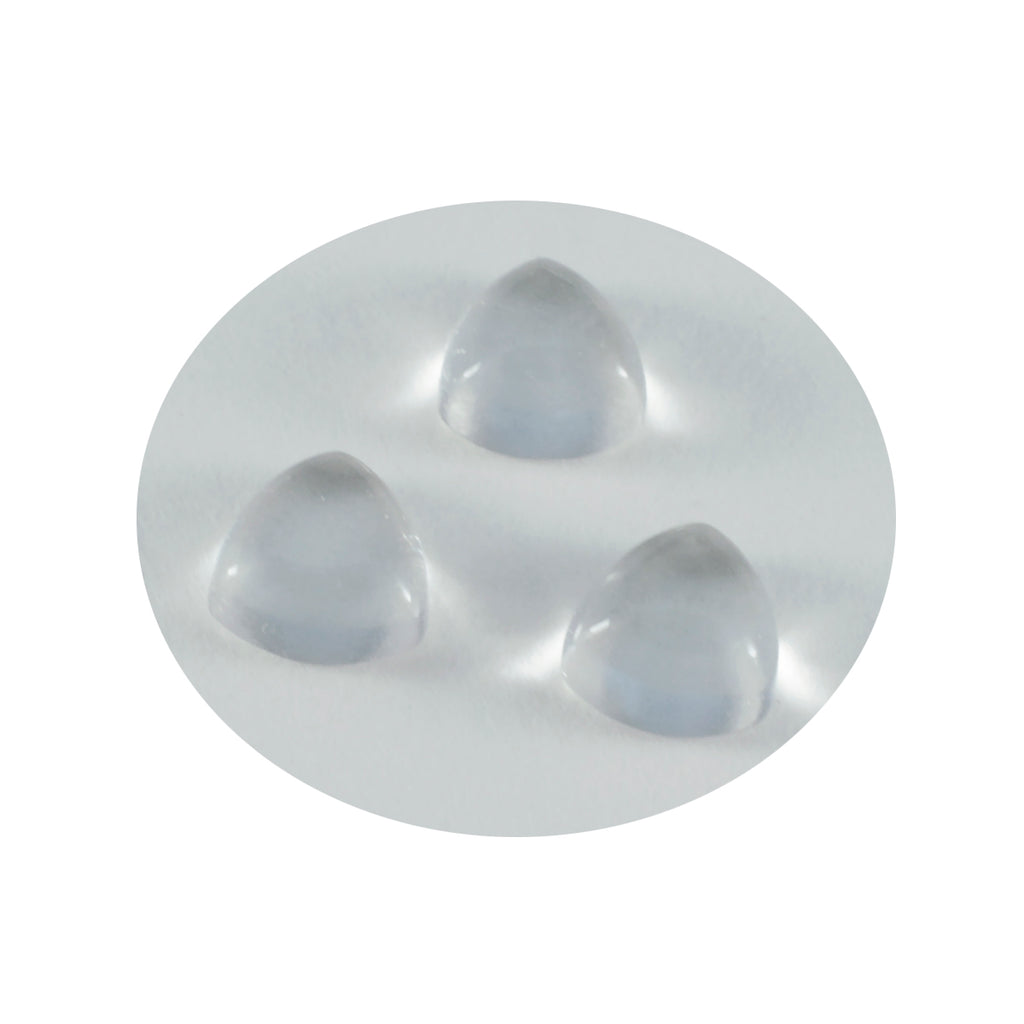 Crystal Quartz 1PC Small 7x7 MM Triangle Cabochon White Luster semi Precious Loose Gems