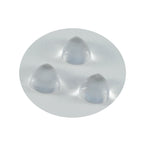 Crystal Quartz 1PC Small 7x7 MM Triangle Cabochon White Luster semi Precious Loose Gems