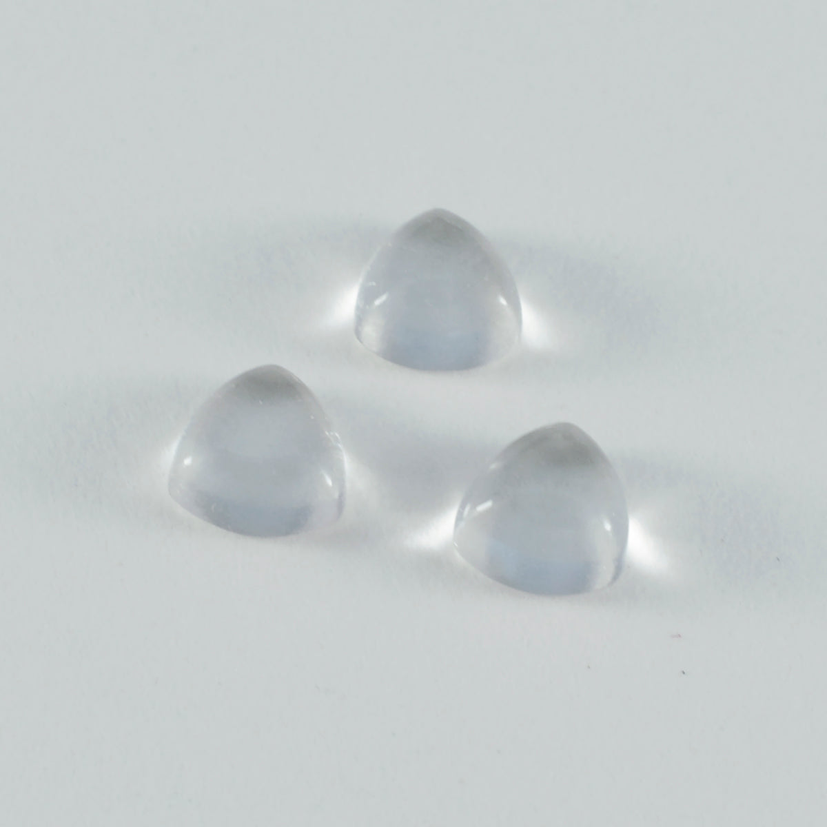 Crystal Quartz 1PC Small 7x7 MM Triangle Cabochon White Luster semi Precious Loose Gems Hoofdafbeelding