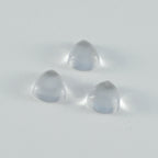 Crystal Quartz 10PC Tiny 4x4 MM Triangle Cabochon White Sparkling semi Precious Semi Precious Gemstone