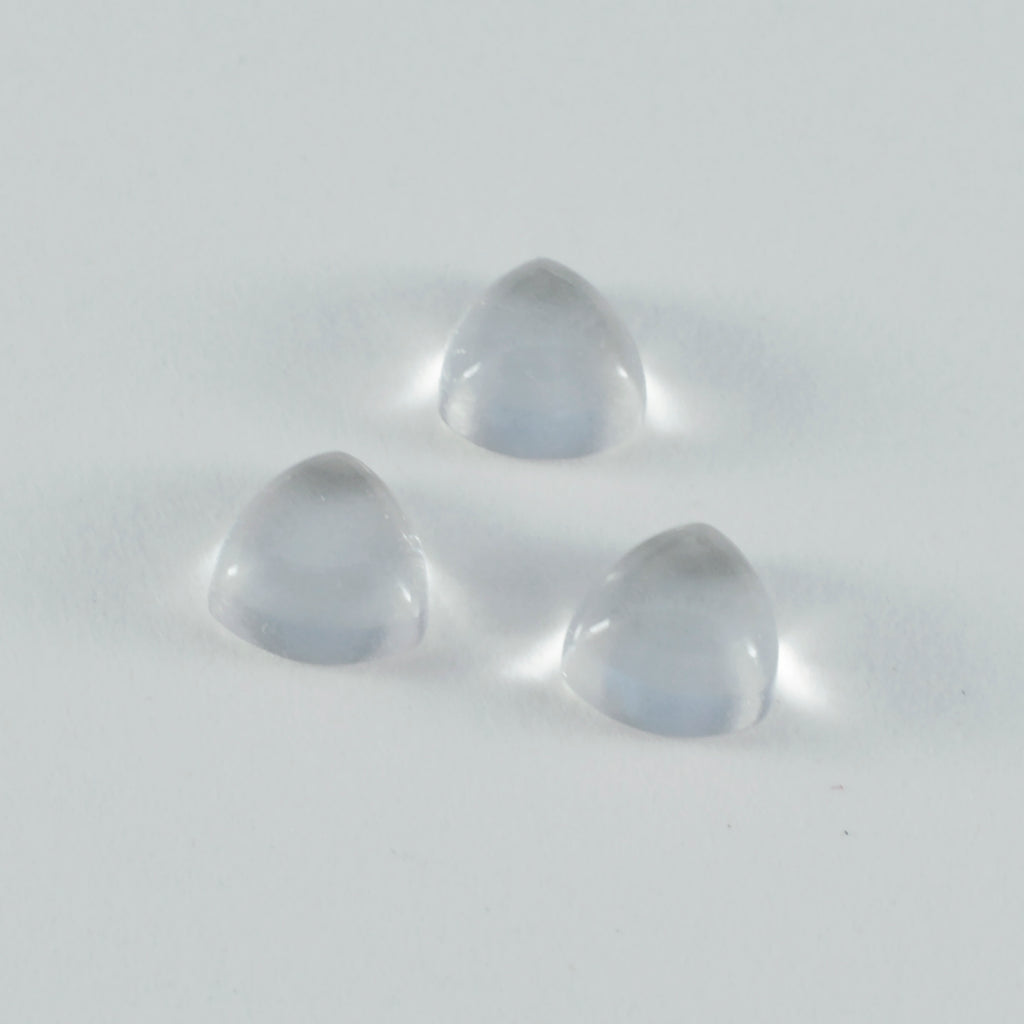 Crystal Quartz 10PC Tiny 5x5 MM Triangle Cabochon White Polished semi Precious Precious Gemstone