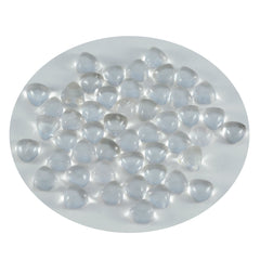Crystal Quartz 10PC Tiny 4x4 MM Triangle Cabochon White Sparkling semi Precious Semi Precious Gemstone