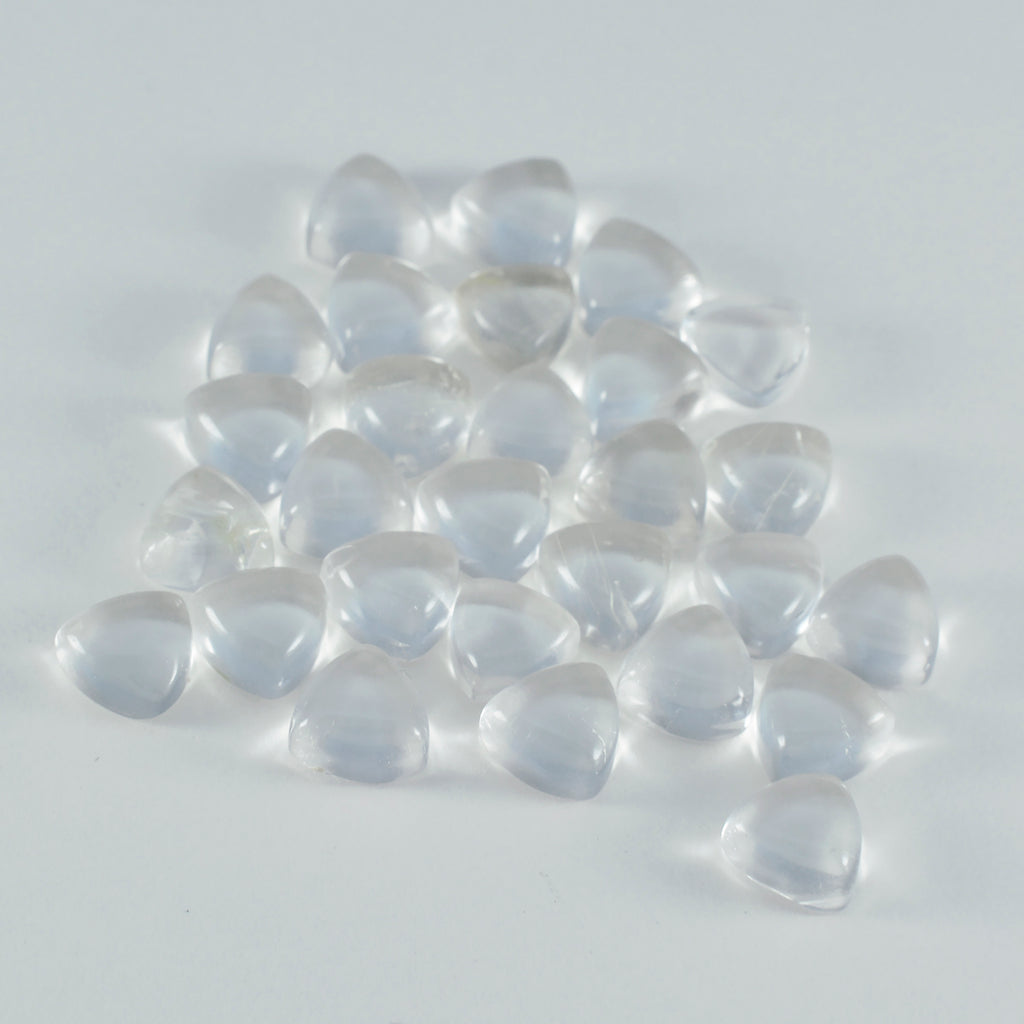 Crystal Quartz 1PC Small 7x7 MM Triangle Cabochon White Luster semi Precious Loose Gems