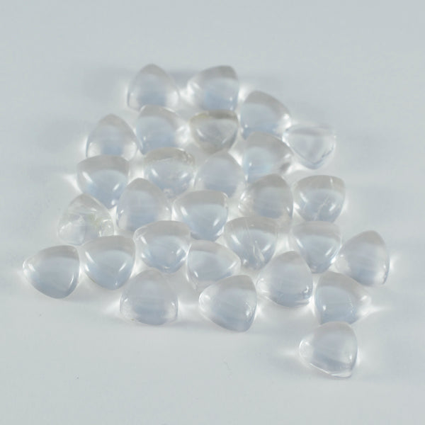 Crystal Quartz 1PC Small 7x7 MM Triangle Cabochon White Luster semi Precious Loose Gems