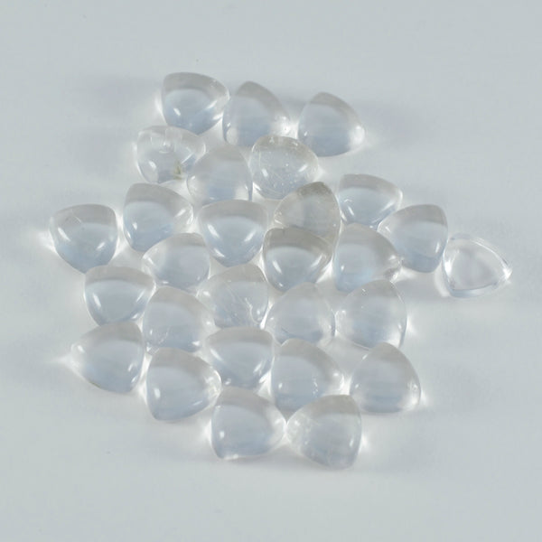 Crystal Quartz 1PC Small 8x8 MM Triangle Cabochon White Lustrous semi Precious Loose Gemstone