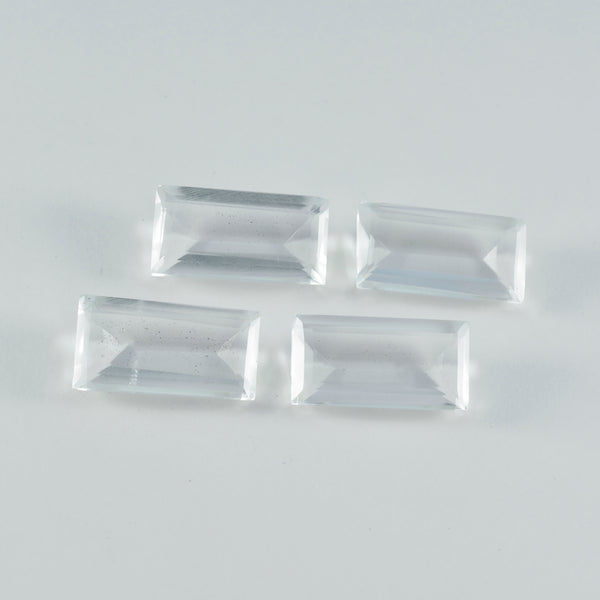 Crystal Quartz 1PC Large 8x16 MM Baguette Faceted White Pure Semi Precious Loose Gems