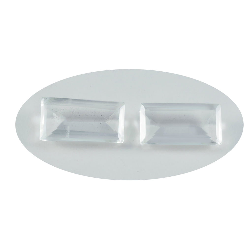 Crystal Quartz 1PC Medium 7x14 MM Baguette Faceted White Superior Semi Precious Gems