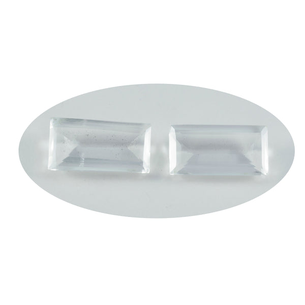 Crystal Quartz 1PC Medium 7x14 MM Baguette Faceted White Superior Semi Precious Gems