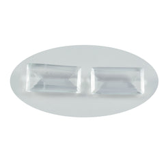 Crystal Quartz 1PC Large 8x16 MM Baguette Faceted White Pure Semi Precious Loose Gems