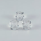 Crystal Quartz 1PC Large 10x10 MM Cushion Faceted White Shine Semi Precious Loose Gemstones