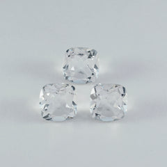 Crystal Quartz 1PC Large 10x10 MM Cushion Faceted White Shine Semi Precious Loose Gemstones