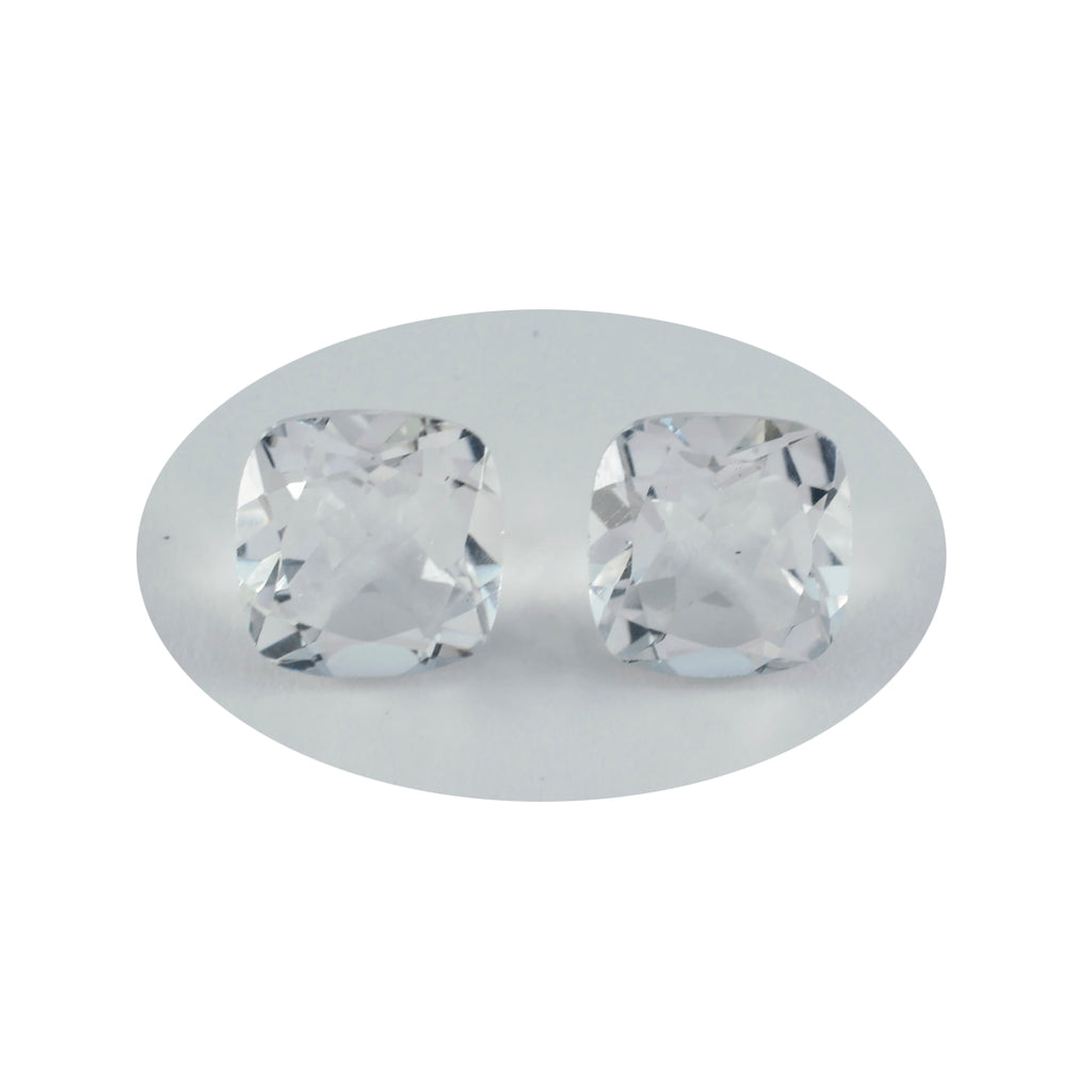 Crystal Quartz 1PC Large 11x11 MM Cushion Faceted White Fine Semi Precious Gems