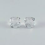 Crystal Quartz 1PC Large 11x11 MM Cushion Faceted White Fine Semi Precious Gems