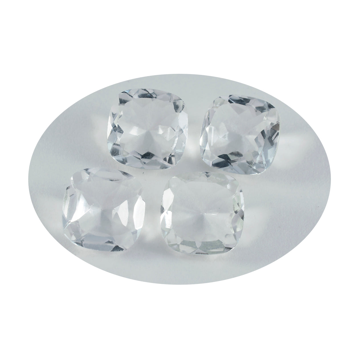 Crystal Quartz 1PC Large 12x12 MM Cushion Faceted White High Quality Semi Precious Loose Gems