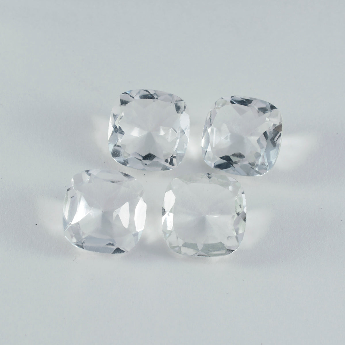 Crystal Quartz 1PC Large 12x12 MM Cushion Faceted White High Quality Semi Precious Loose Gems