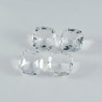 Crystal Quartz 1PC Chunky 14x14 MM Cushion Faceted White Genuine Semi Precious Loose Gemstones