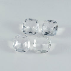 Crystal Quartz 1PC Large 12x12 MM Cushion Faceted White High Quality Semi Precious Loose Gems