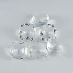 Crystal Quartz 1PC Chunky 13x13 MM Cushion Faceted White Natural Semi Precious Loose Gemstone