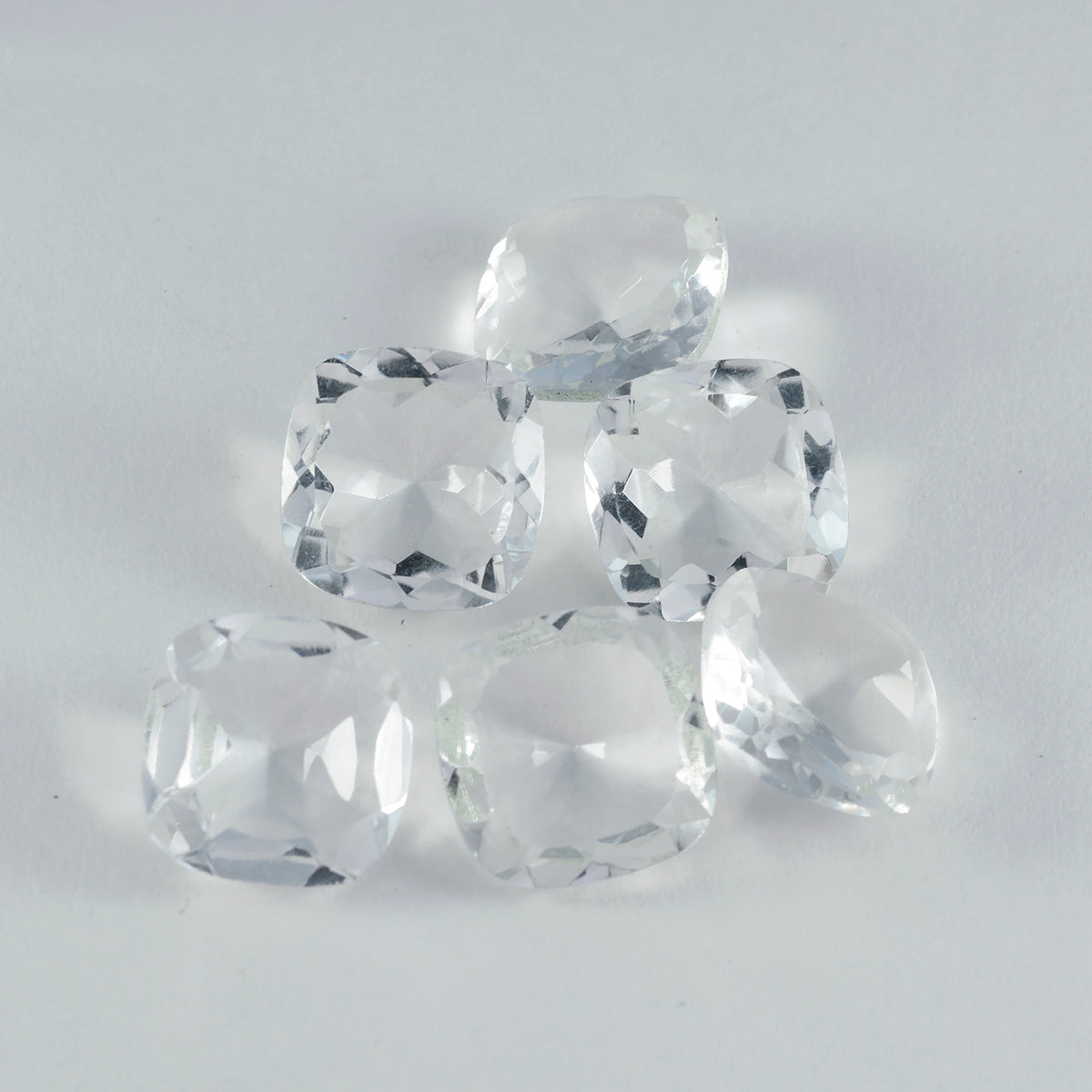 Crystal Quartz 1PC Chunky 13x13 MM Cushion Faceted White Natural Semi Precious Loose Gemstone