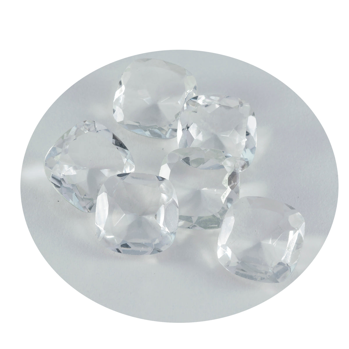 Crystal Quartz 1PC Chunky 14x14 MM Cushion Faceted White Genuine Semi Precious Loose Gemstones