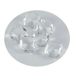 Crystal Quartz 1PC Chunky 14x14 MM Cushion Faceted White Genuine Semi Precious Loose Gemstones