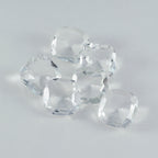 Crystal Quartz 1PC Chunky 15x15 MM Cushion Faceted White Superior Semi Precious Gems