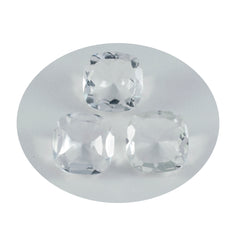 Crystal Quartz 1PC Chunky 16x16 MM Cushion Faceted White Pure Semi Precious Loose Gems